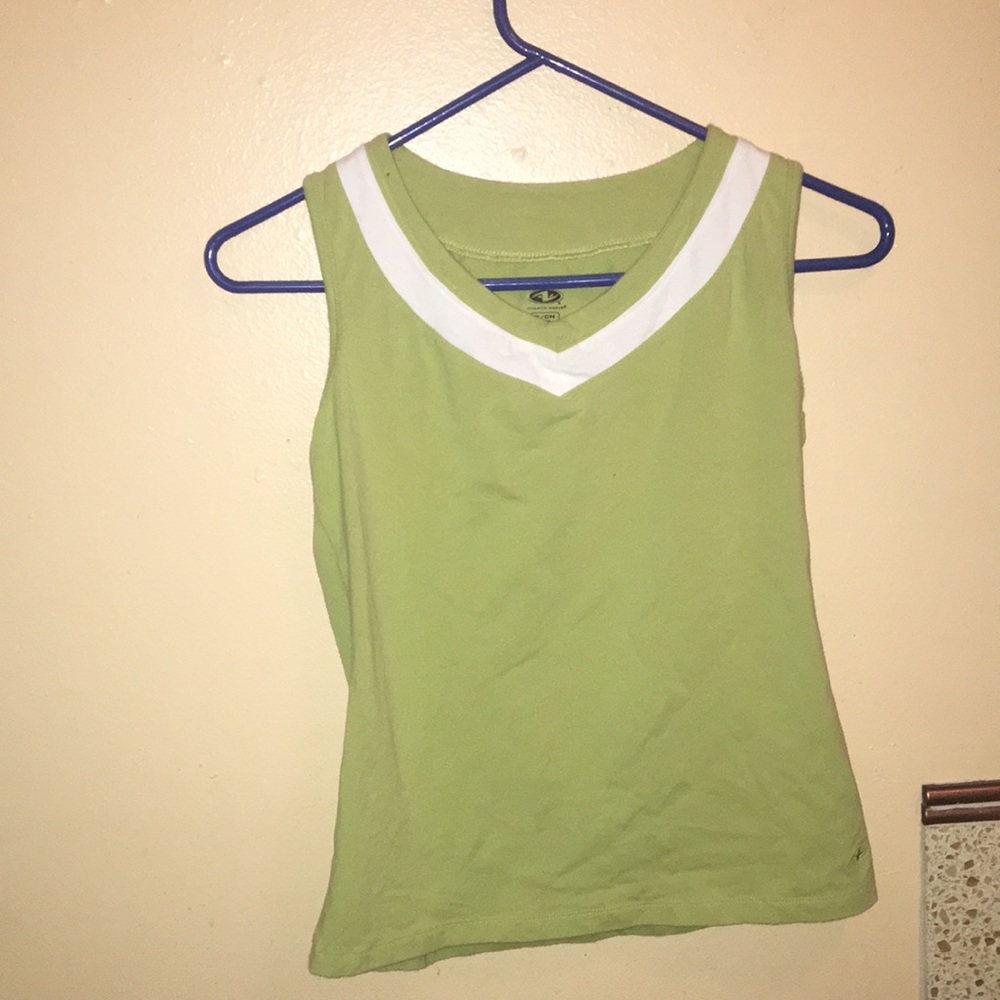 Athletic works green yoga top small sm